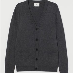 H&M Edition wool blend cardigan, size XS, dark grey
